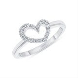 Diamond Open Heart Ring