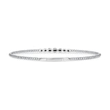 14k Gold Bubble 5-Round Diamond Bangle