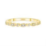 14K Gold Art Deco Diamond Wedding Band