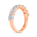 14K Gold 0.20 Carat Each Diamond Oval Shape Band