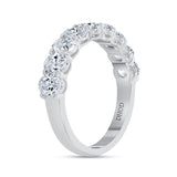 14K Gold 0.20 Carat Each Diamond Oval Shape Band