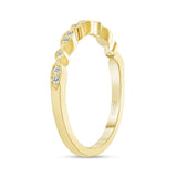 14K Gold Art Deco Diamond Wedding Band