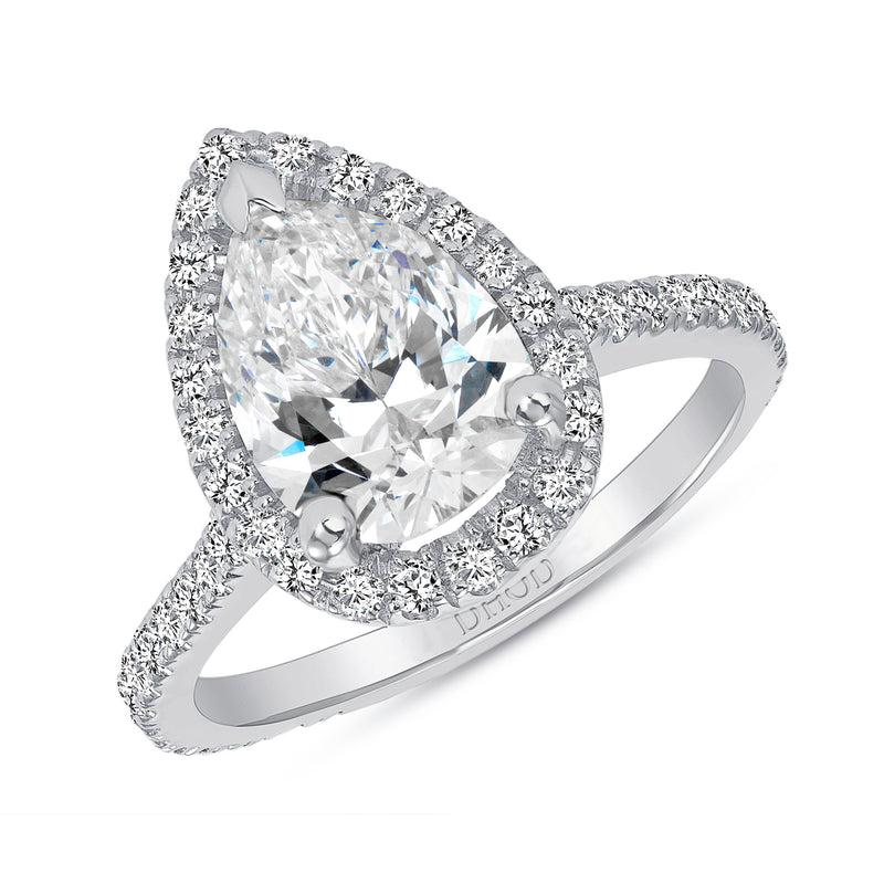  1.50 ct Pear Forever One Moissanite Engagement Ring