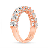 14K Gold 0.20 Carat Each Oval Shape Band with Diamond U