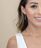 Hanging Cuban And Diamond Earrings