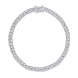 14K Gold Mini Diamond Cuban Bracelet