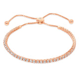 14K Gold Medium Adjustable Diamond Tennis  Bracelet