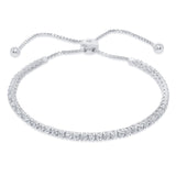 14K Gold Medium Adjustable Diamond Tennis  Bracelet