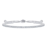 14K Gold Medium Adjustable Diamond Tennis  Bracelet