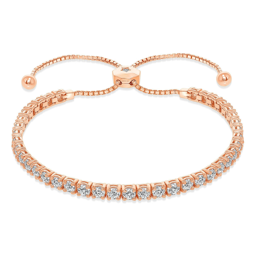 1.57CT Adjustable Diamond Bracelet in 18K Rose Gold AB1022RG – Matinee  Jewelry