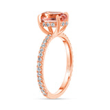 14K Gold 1.50 Carat Oval Morganite Ring