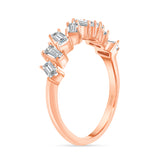 14K Gold Art Deco Diamond Baguette Wedding Band