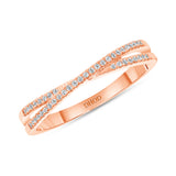 14K Gold X Mini Narrow Diamond Ring