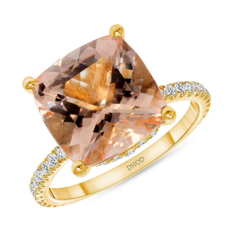 14K Gold Diamond Double ring