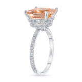 Diamond Morganite Engagement Ring