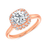 14K Gold Cushion Cut Forever One Moissanite Engagement Ring