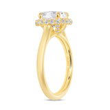 14K Gold Cushion Cut Forever One Moissanite Engagement Ring