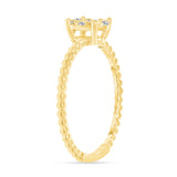 14K Gold Natural Diamond Oval Cluster Promise Ring