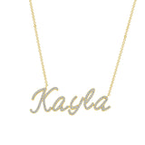 14K Gold Large Custom Name Necklace