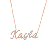 14K Gold Large Custom Name Necklace
