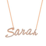14K Gold Large Custom Name Necklace