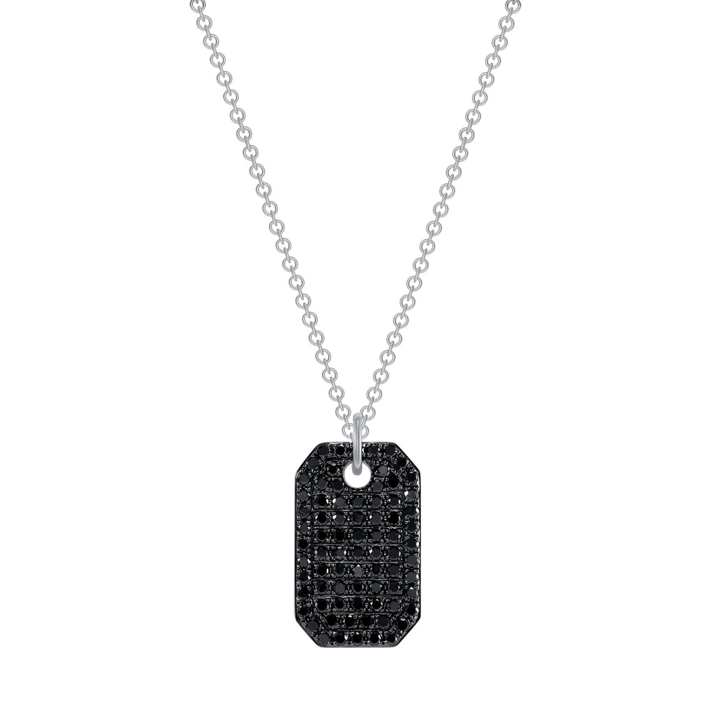Black diamond dog hot sale tag pendant