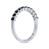 14K Gold Black Diamond Band