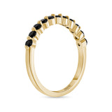 14K Gold Black Diamond Band