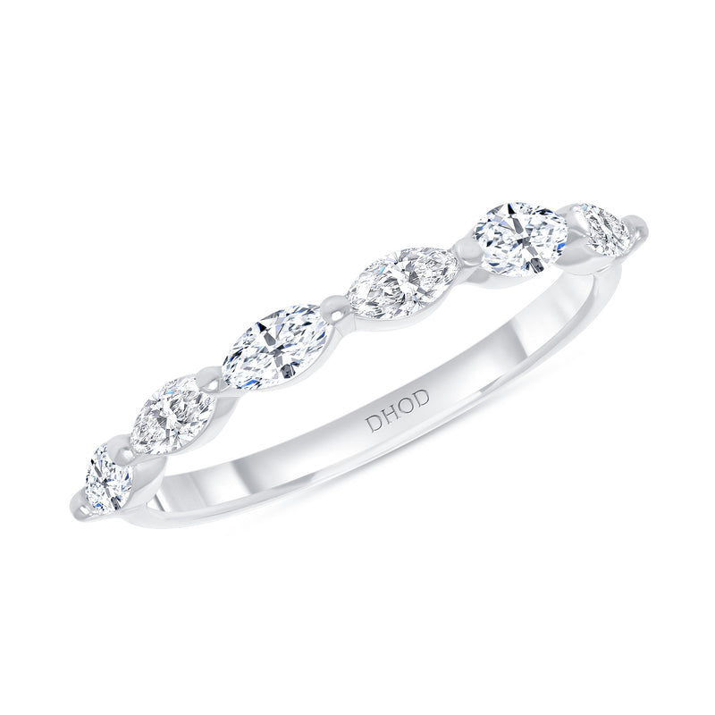 14K Gold Marquise Single Prong Band