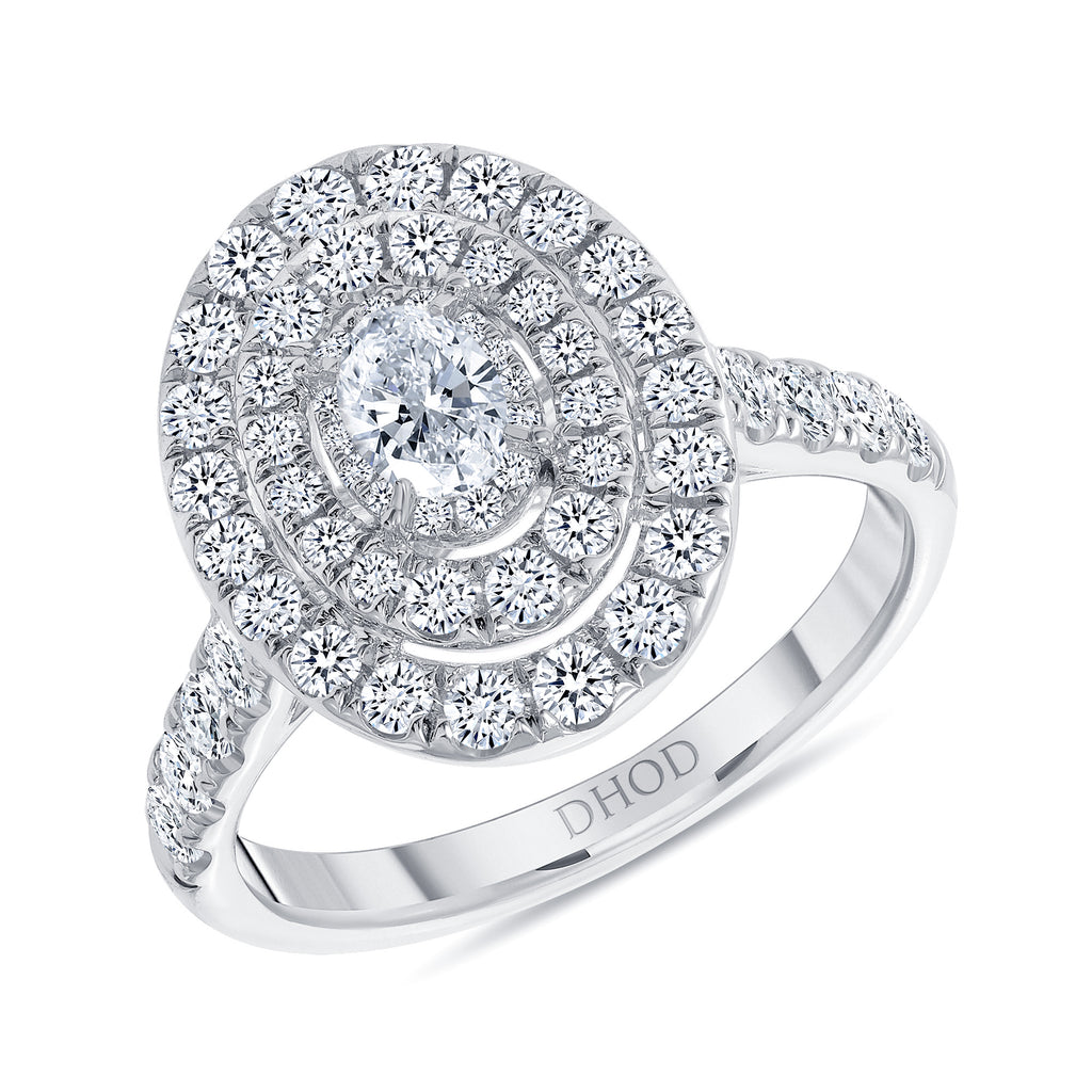 Buy Engagement Ring 2 Carat, Diamond Engagement Ring Set, 14K White Gold,  Round Shape Engagement Wedding Set, Round Shape Ring, Knife Edge Ring  Online in India - Etsy
