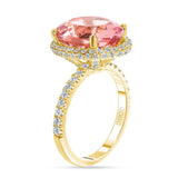 14k Oval Morganite Engagement Ring