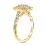 14k Emerald Engagement Ring