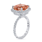 14K Gold Double Under Halo Cushion Ring