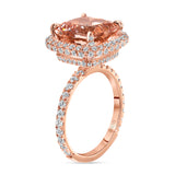 Cushion Morganite Engagement Ring