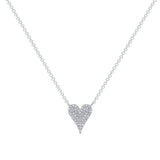 14K Gold Small Heart Diamond Pendant