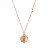 14K Gold Diamond Cross Pendant Necklace