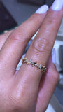 14K Gold 3/4 Butterfly Diamond Ring