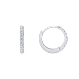 14K Gold Diamond Huggies