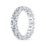 14K Gold Opposite Diamond Pear Eternity Band