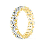 14K Gold Opposite Diamond Pear Eternity Band