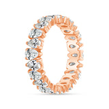 14K Gold Opposite Diamond Pear Eternity Band