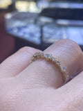 14K Gold Multi Round and Pear Diamond Band