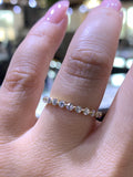 14K Gold Round Diamond 2MM Single Prong Eternity Band