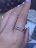 14K Gold Braided Diamond Band