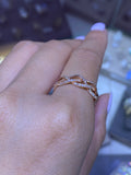 14K Gold Braided Diamond Band