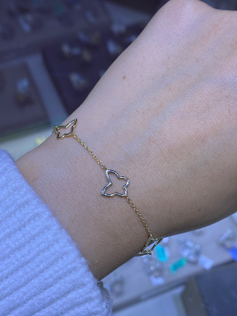 14K Yellow Gold Open Butterfly Bracelet David s House of Diamonds