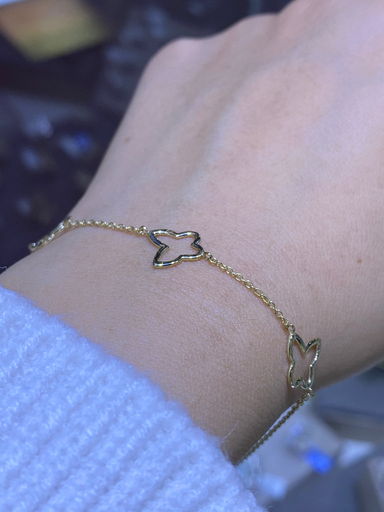 14k butterfly bracelet deals