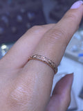 14K Gold Floral Texture Band