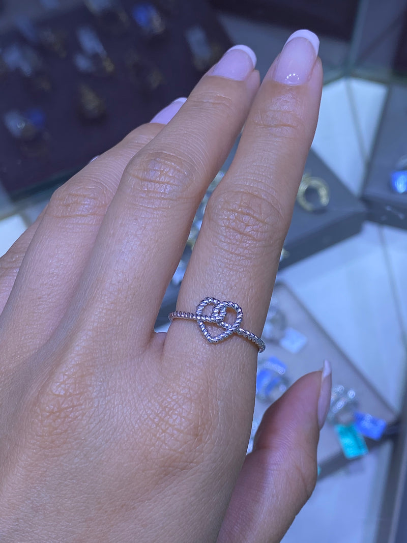 14K Gold Heart Rope Band