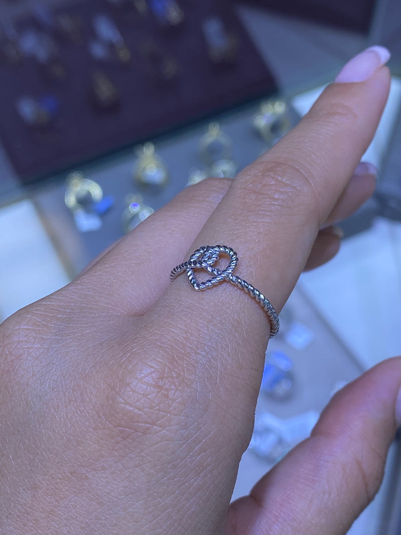 14K Gold Heart Rope Band